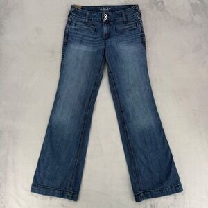Ariat Jeans Sz 27R Denim Womens Medium Wash Bootcut Western Flare Strech Jeans